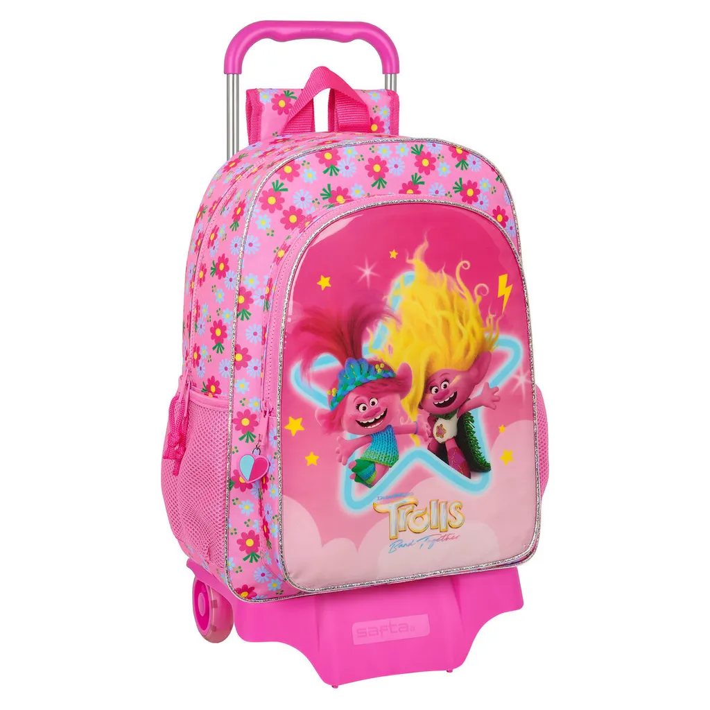 Zaino Trolls Pink con Ruote 42cm | Il Più Amato dalle Bambine 2026
