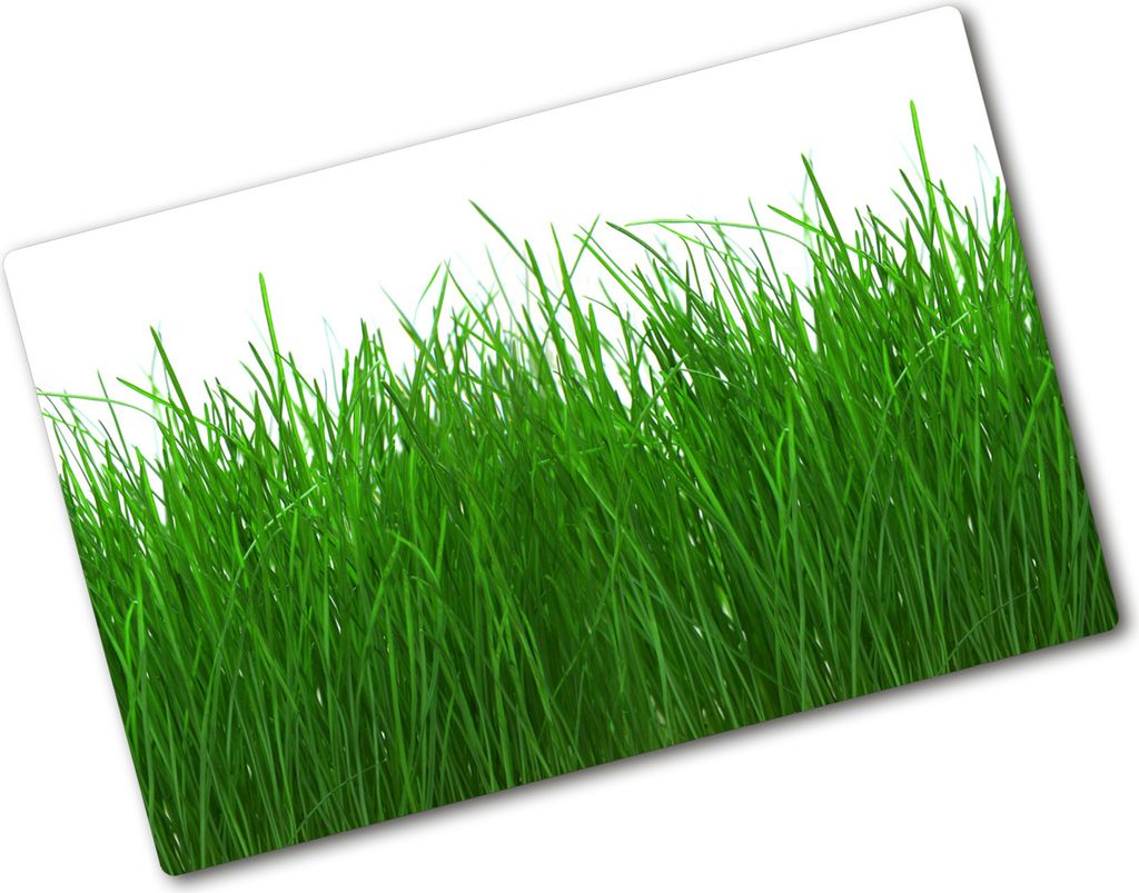 Tulup Glas Herdabdeckplatte - 80x52 cm - Glaskeramikkochfeld-Abdeckung Spritzschutz Glasabdeckplatte - Einteilig - Blumen & Pflanzen - Gras - Grün