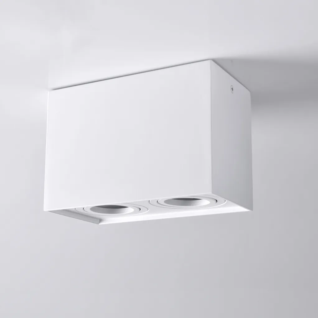 Spot HADAR blanc 2 spots GU10 : solution pour éclairage sombre IP20