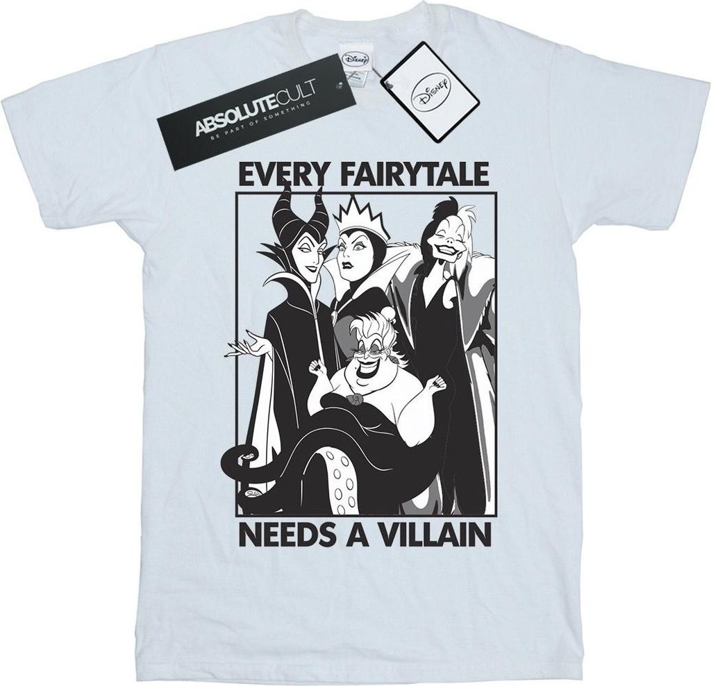 Disney - "Every Fairy Tale Needs A Villain" T-Shirt für Herren BI1664 (L) (Weiß)