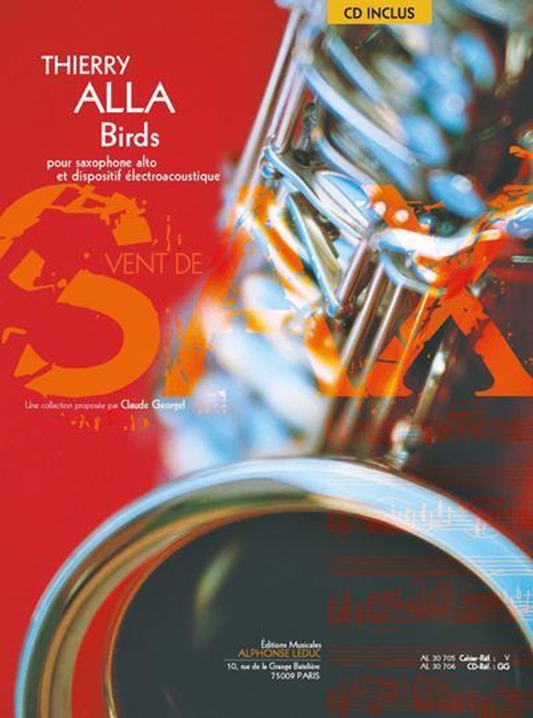 Birds (+CD)for alto saxophone and electronics