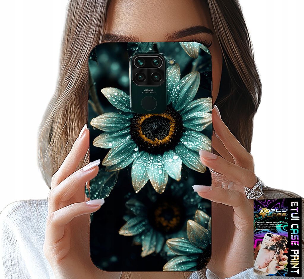 Hülle Für Xiaomi Note 9 - Blaue Gerbera Gänseblümchen Blume + Folie