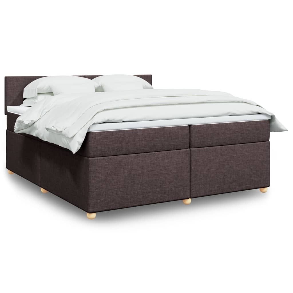 Maison Exclusive - Boxspringbett mit Matratze Dunkelbraun 200x200 cm Stoff