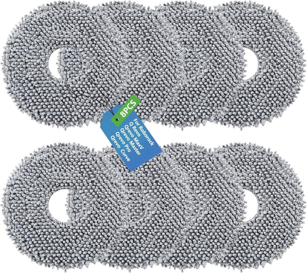 8 Stück Wischtücher für Roborock Saros 10R/Q Revo/Qrevo Pro/Qrevo S/Qrevo Master/Qrevo Slim/Qrevo MaxV/Qrevo Curve/Qrevo Edge/QV 35A Roboter Sta...