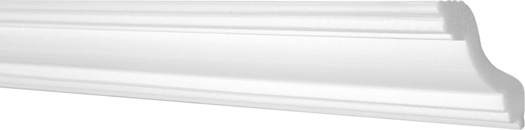 Zierleisten 20 cm Musterstück E-40 | leicht und stabil | extrudiertes Styropor | Stuckprofile | Decken-/ und Wandübergang | modern weiß | dekora...