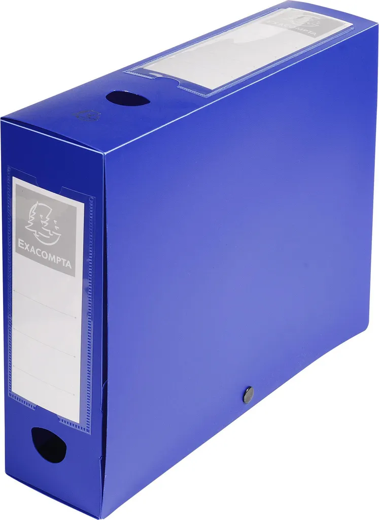 Lot de 10 Boîtes de classement Exacompta A4 en PP 7/10e Bleu 80mm