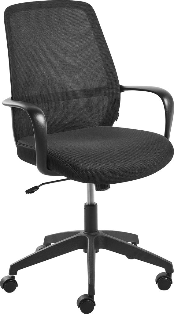 BELIANI Bürostuhl Schwarz Stoff Drehbar Höhenverstellbar Neigbar Modernes Design Komfortabel Schreibtischstuhl Homeoffice Büro Arbeitsplatz