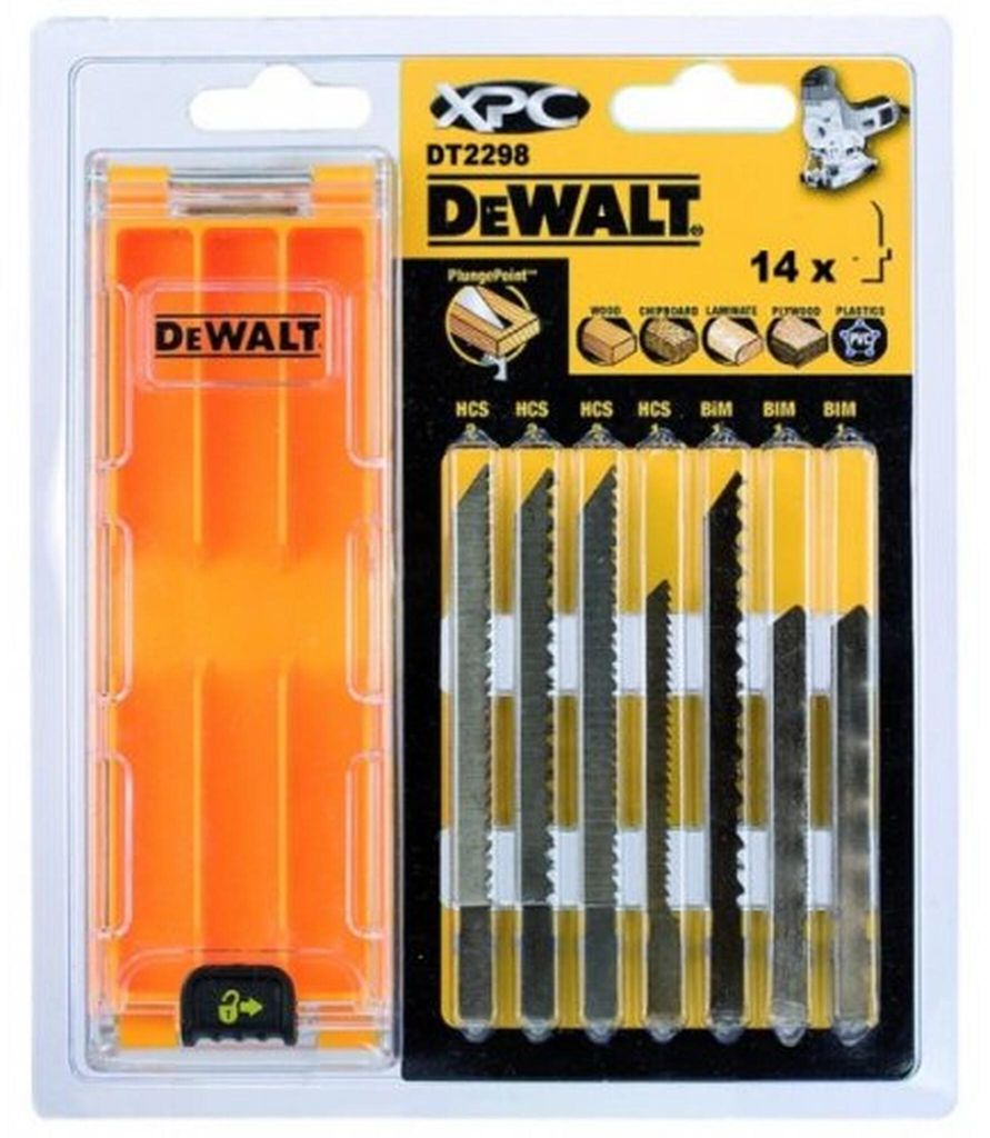 Säbelsägeblatt Mix 14-teilig für Holz, Laminat und PVC DEWALT STANLEY BLACK+DECKER