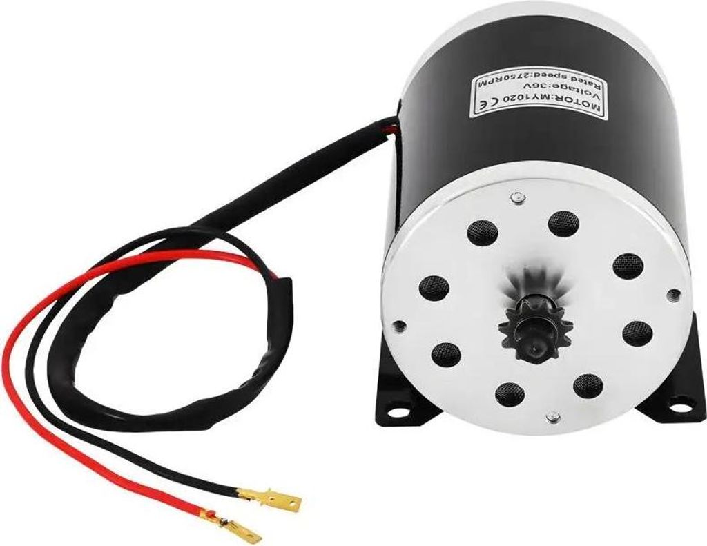 Gebürsteter DC-Gleichstrommotor - MY1020 - 36V - Controller & Fußpedal - - Schwarz
