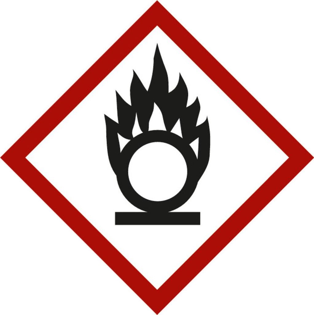 Gefahrstoffsymbol Flammeüber Kreis, Typ: 03021
