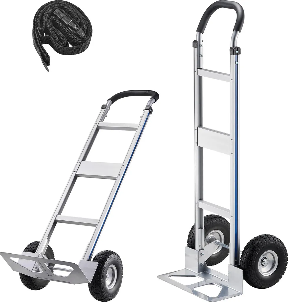 Diable de déménagement en alu - Chariot 227kg pour bureau et entrepôt