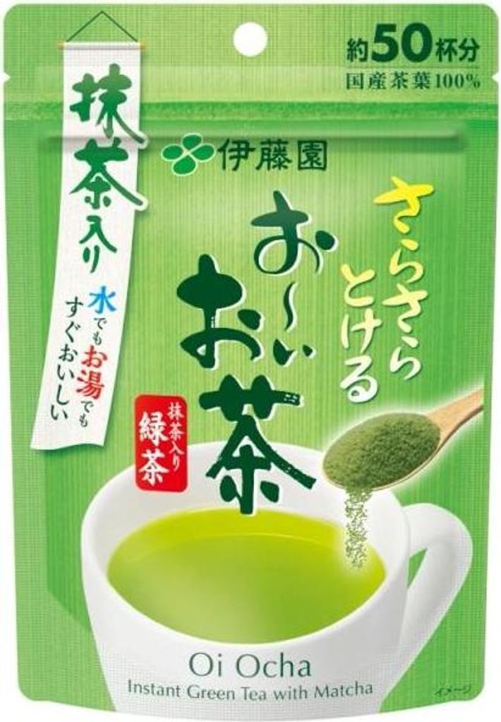 Itoen | Löslicher Grüner Tee Oi Ocha Mit Matcha - 40g - Keine Allergene - Japanischer Genuss - Grüner Tee