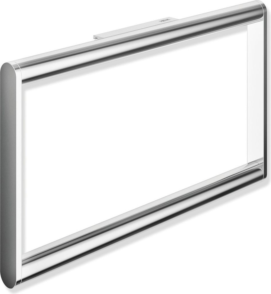 HEWI Handtuchring, Edelstahl, verchromt, Breite 230 mm, Höhe 130 mm, Durchmesser 15 mm