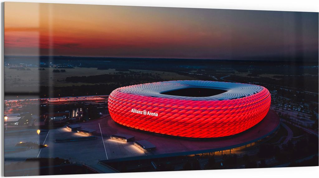DEQORI Magnettafel Glas 100x50 cm 'Allianz Arena, München' Produktbild 