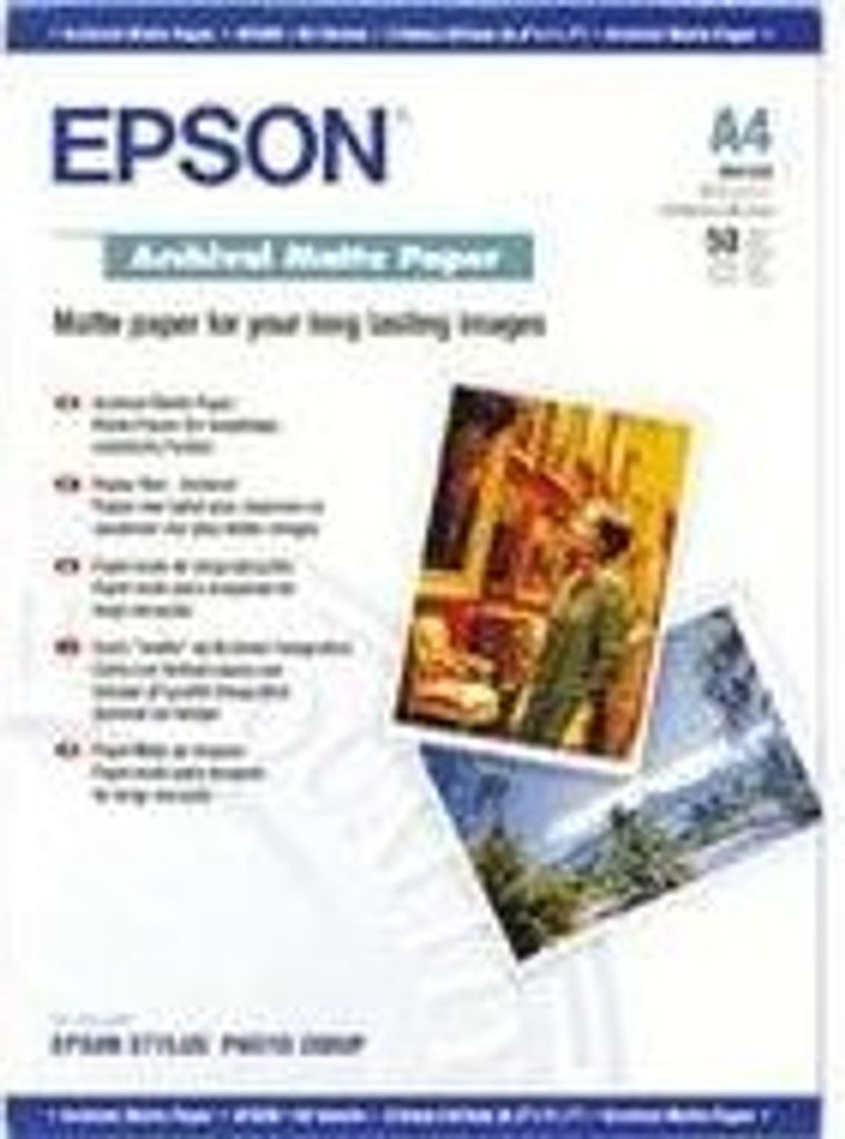 Epson A4 Archival Matte Photo Paper, 189 g/m2, 50 listov, Obrázok produktu 