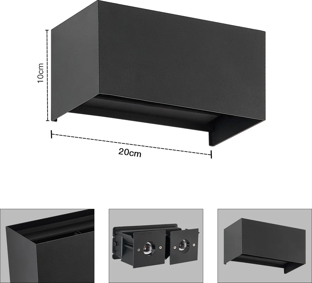 Éclairage Mural Jardin et Terrasse LED IP65 Applique Noire Design G9 - 4