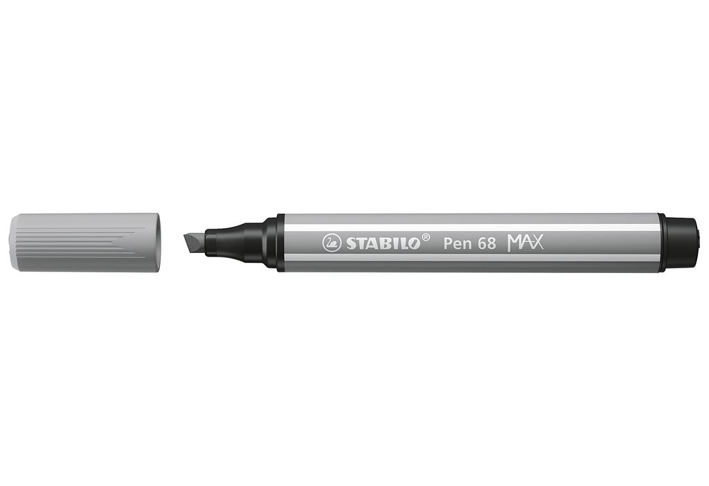 STABILO Pen 68 MAX, 1 Farben, Grau, 5 mm, 1 mm, Grau, Rund