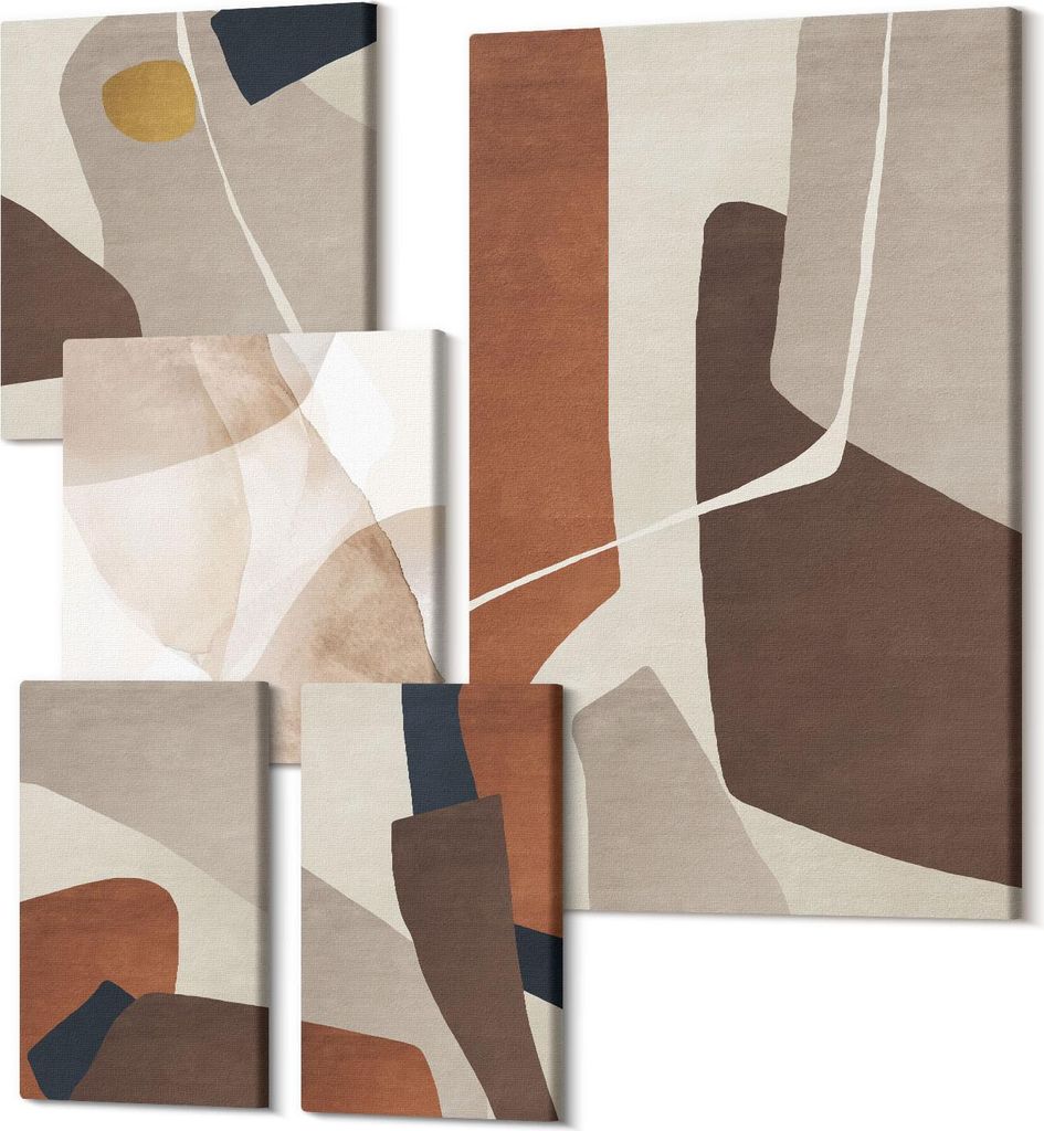 Leinwandbilder Mehrteilig 5-teilig – Modernes Design – Hochwertiger Polycanvas Kunstdruck – Wanddekoration & Wandkunst – Bilder für Zuhaus...