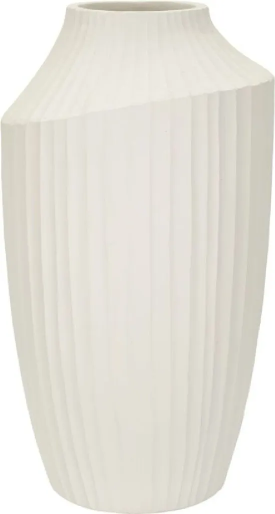 Grand vase décoratif sculpté Ice Crème pour salon moderne 50,5 cm