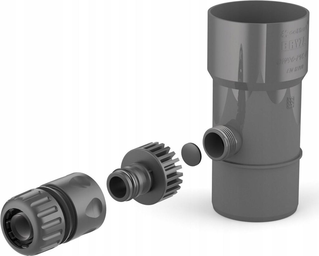BRYZA Sběrač dešťové vody Ø 110 mm se závitem 1", Antracit Obrázek produktu 