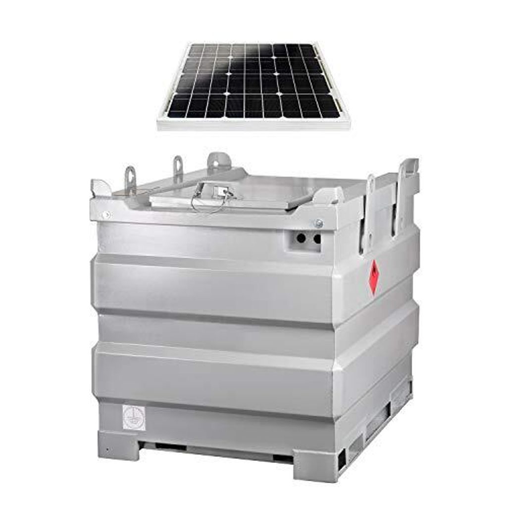 Pressol mobiSTEEL-1000 l-doppelwandig, Stahl-mit Solarpumpenset-30 W-F