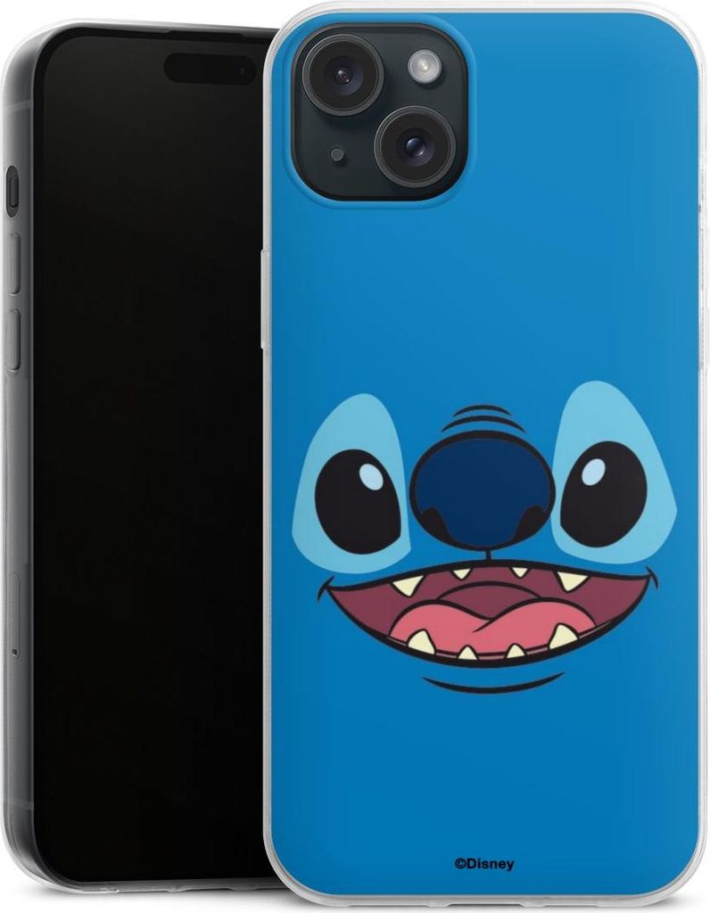 DeinDesign Slim Hülle für Apple iPhone 15 Plus Silikon Case Ultra Dünn Handyhülle Disney Offizielles Lizenzprodukt Lilo & Stitch