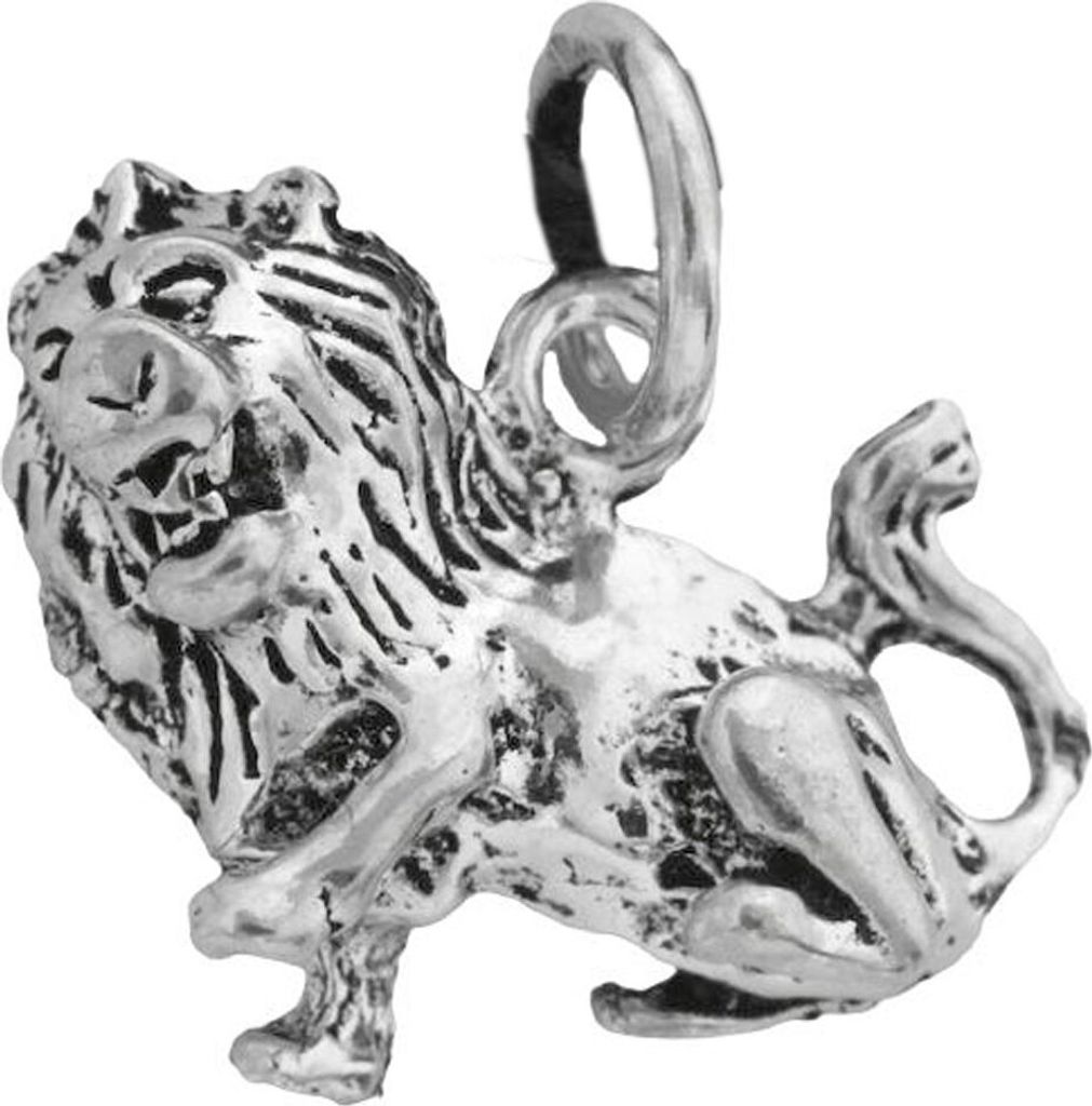 Löwe Schmuck Anhänger 925er Silber 15x15mm (mit Aufhängering)