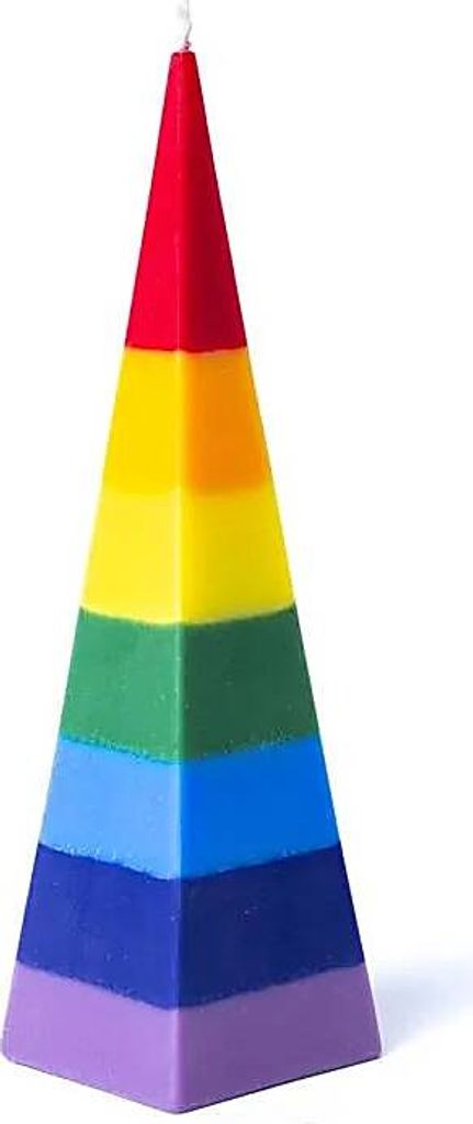 Pyramide Kerze Chakren unparfümiert -- 21x6cm online bestellen
