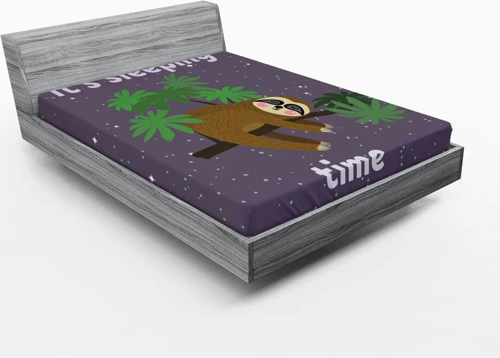 Drap-housse décoratif 180x200 Paresseux pour une chambre zen et cosy