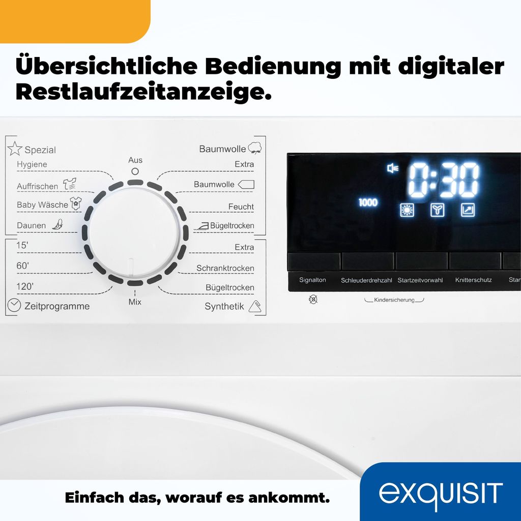 Exquisit Wäschetrockner 7kg, Wäschetrockner, Produktbild 7