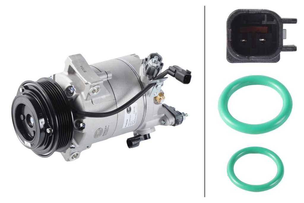 Klimakompressor 12 V Ø 108 mm HELLA Thermo-Expertise für u.a. FORD FIESTA