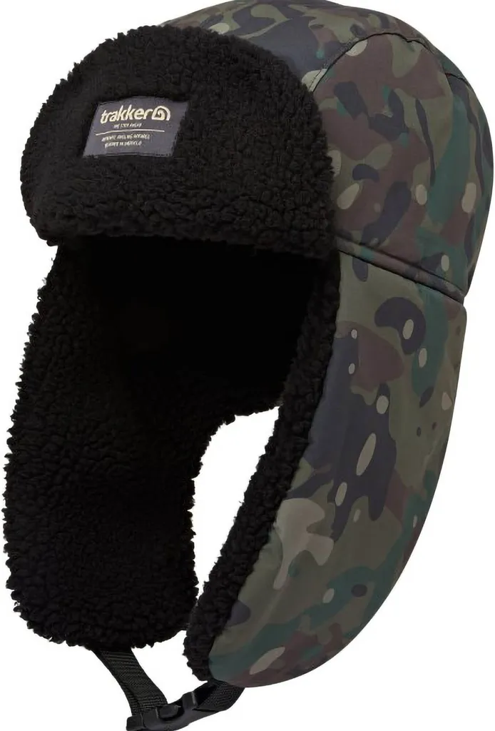 Trakker Techpro Camo Chapeau Trappeur pour Pêche et Bivouac sous le Froid