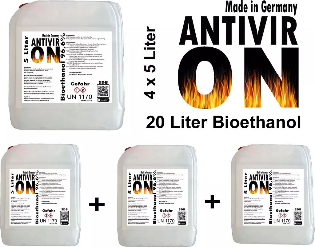 KieselGreen 20 Liter Bio-Ethanol Geurloos