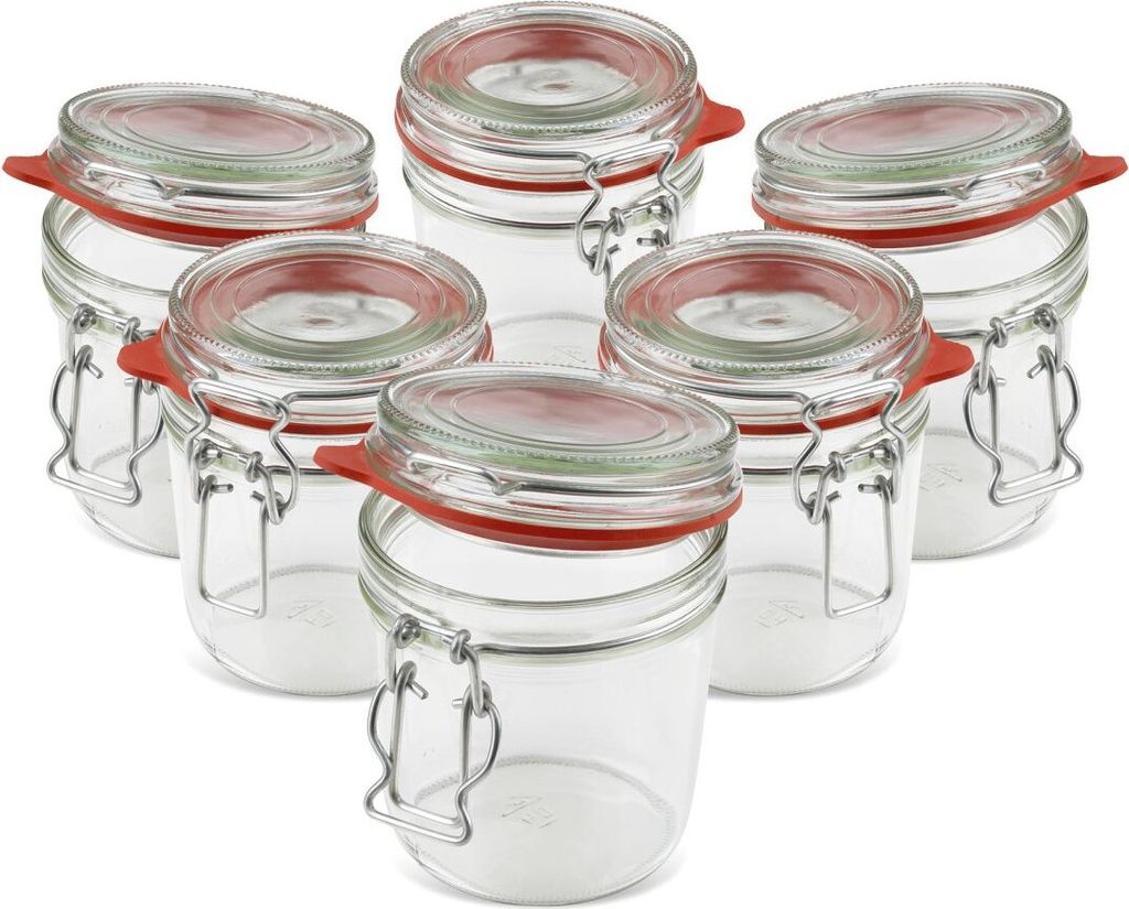 Dr. Oetker Einmachgläser mit Bügelverschluss 530 ml, Vorratsglas mit Deckel, luftdichtes Marmeladenglas, vielseitiges Einweckglas, Bügelverschlu...
