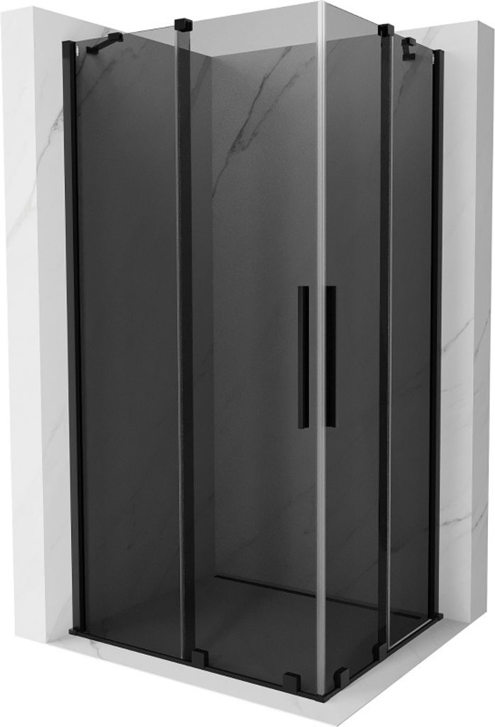 Mexen Velar Duo Duschkabine 100x90cm Graphit-Schwarz Schiebetür