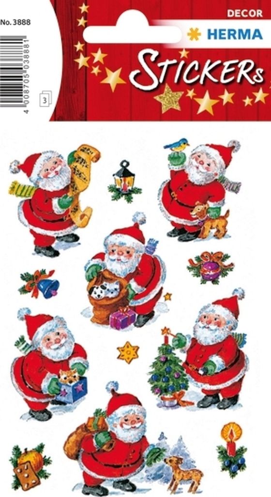 HERMA 3888, Viacfarebný, Papája, Santa Claus, 3 listy Obrázok produktu 