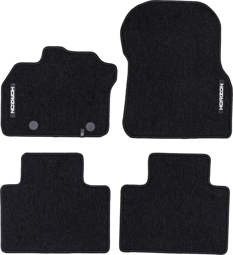 Velours Fußmatten für Renault Zoe 2012-2024 Autoteppich Automatten Schwarz 4 tlg