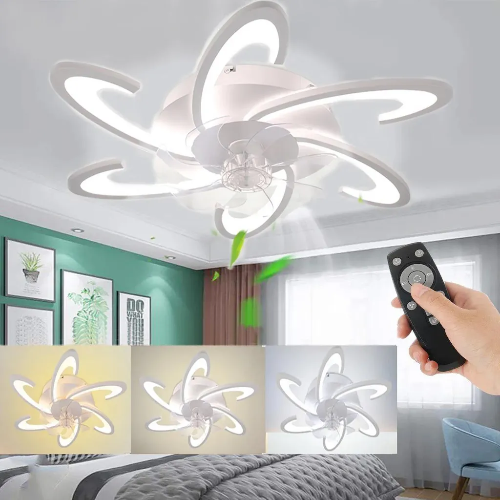 Ventilateur de plafond à LED 85W avec éclairage variable et télécommande