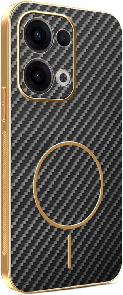 MagSafe Hülle für Oppo Reno13 - Phonesta Luxury Carbon Fiber Back Cover - Schwarz