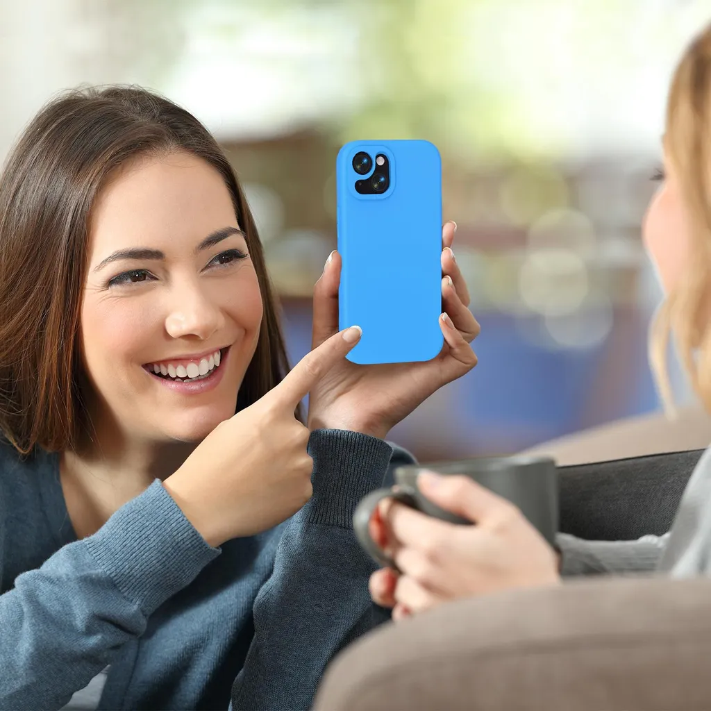 Cover protettiva in EVA morbida per iPhone 14, custodia antiurto, cover anti-shock leggera Blu - 8