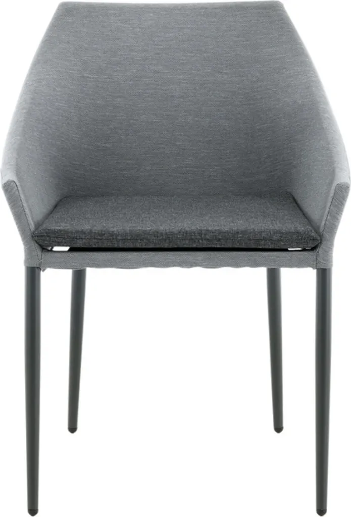 Fauteuil de jardin Spoga gris foncé et noir, assise terrasse confortable