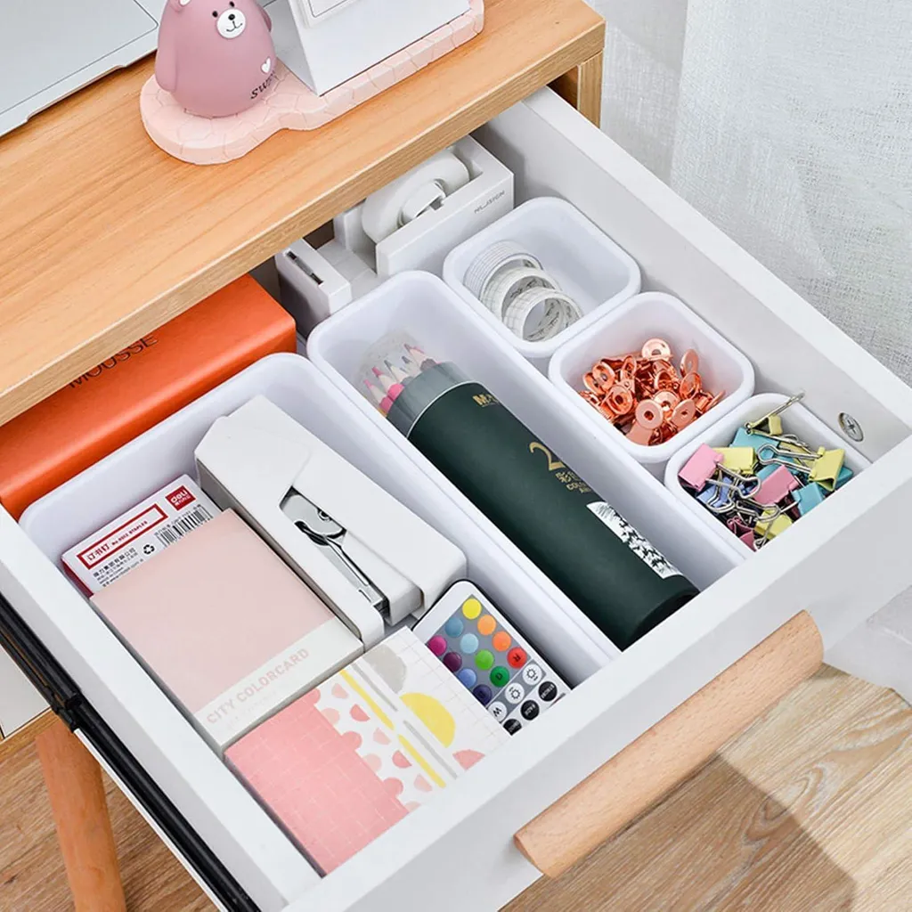 Offerta Set Organizer Cassetti: Scatole Portaoggetti e Divisori in Promo - 5