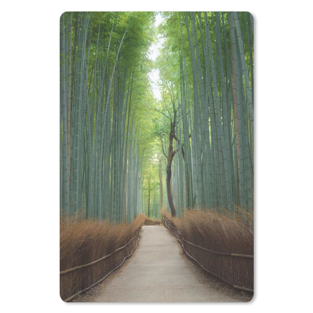 MuchoWow Mauspad Mousepad Bambus - Weg - Wald 40x60 cm - Mousepads - Maus Mat - Pad - Mausunterlage - Schreibtisch Accesoire