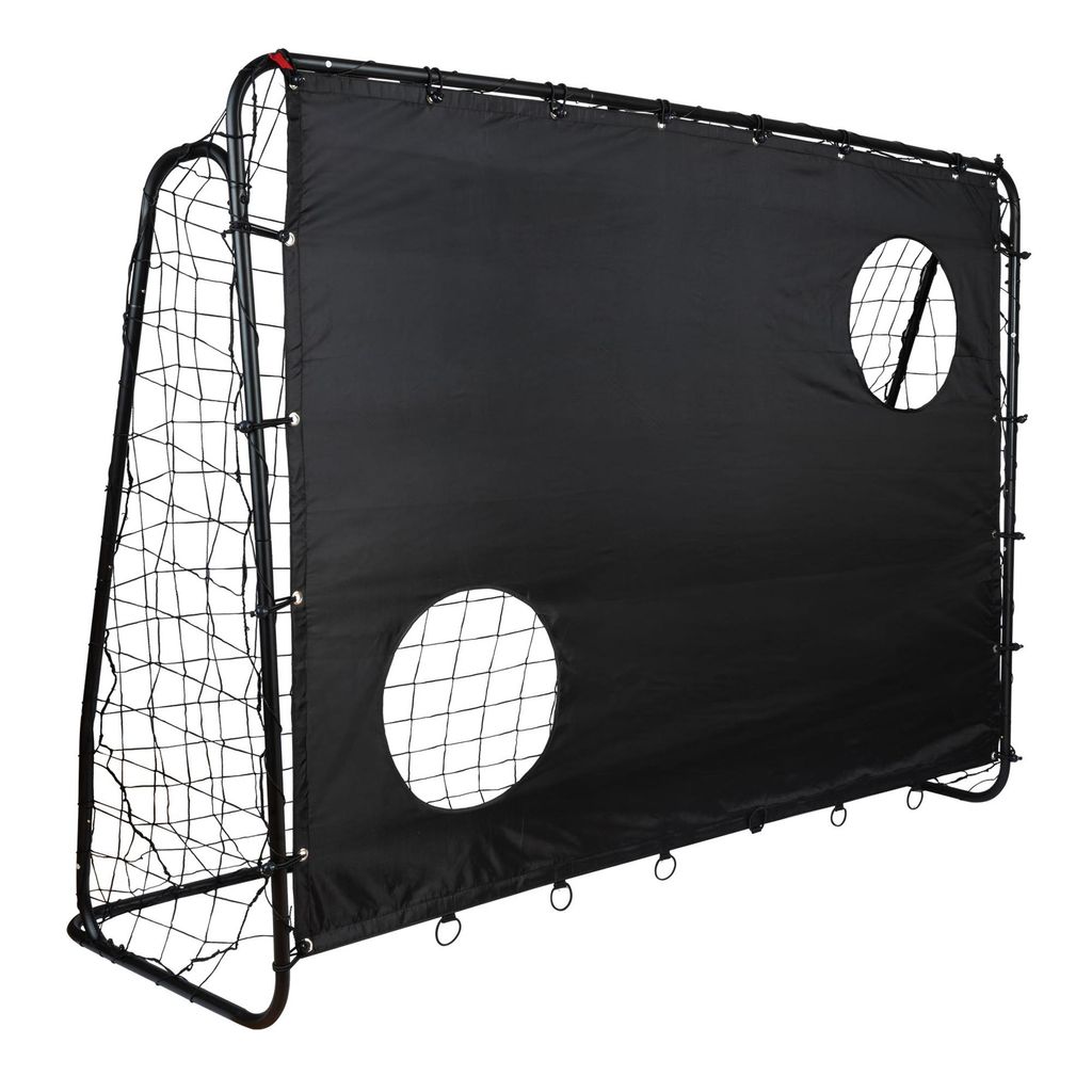 Fußballtor Torwand für Kinder - mit Zwei Schusslöchern - 213 x 152 x 76 cm - wetterfest - Outdoor - Aluminium/Polyester - für Schussübungen - ...