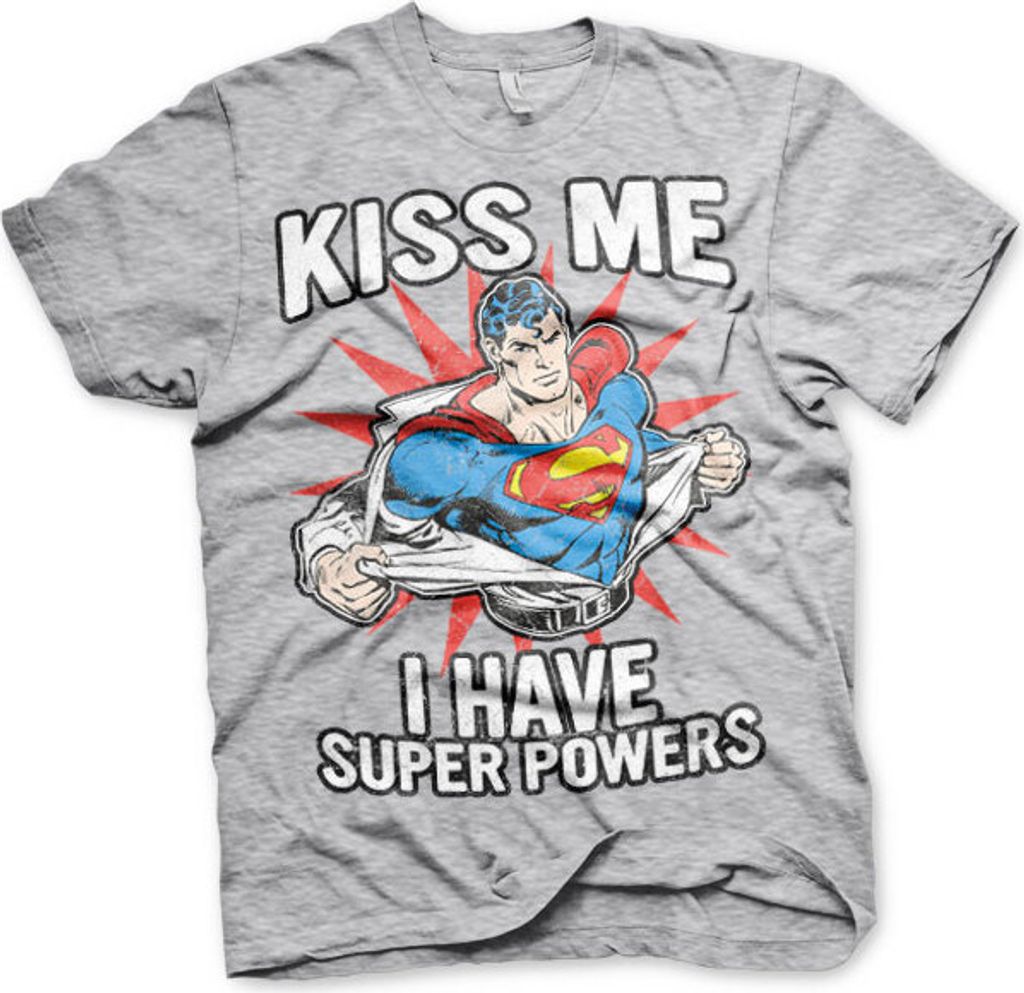Kiss Me - I Have Super Powers T-Shirt - Small - Produktbild 