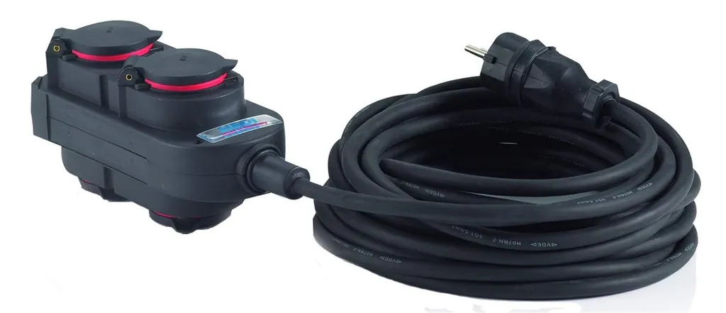 Bloc multiprise suspendu avec câble 5m néoprène pour atelier et garage