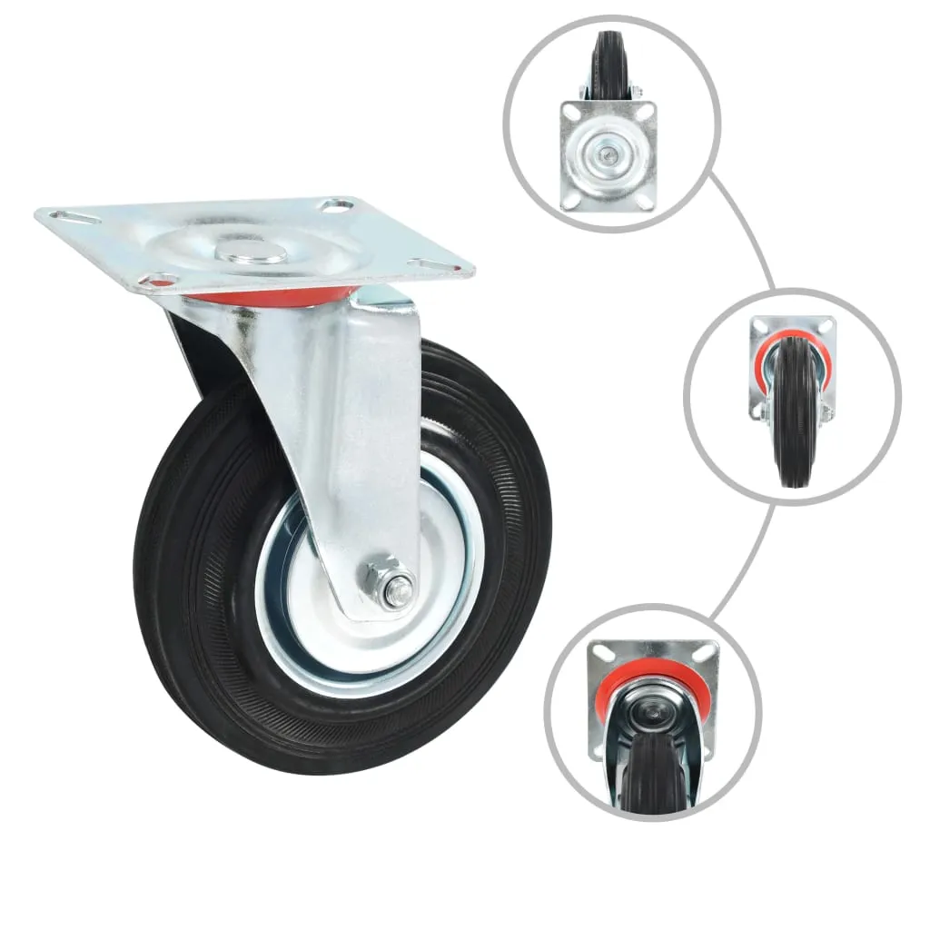 vidaXL Roulettes 125 mm pour établi mobile et meuble - Lot de 4 pcs