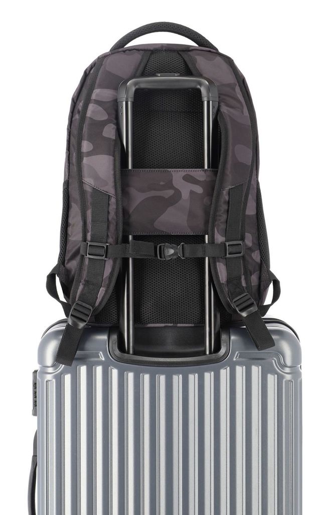 Zaino Travelite Basic Melange Camouflage Grigio - 20-29L, Per Laptop, Unisex