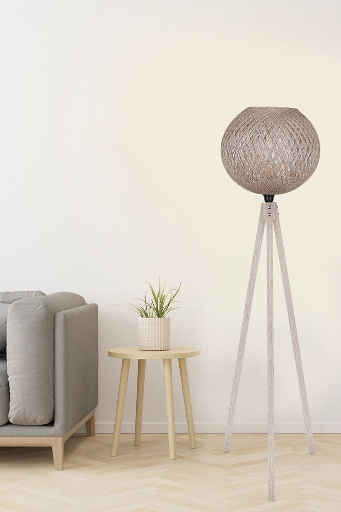 Opviq, 194, Stehlampen, Creme, MDF, 38 x 38 x 145 cm