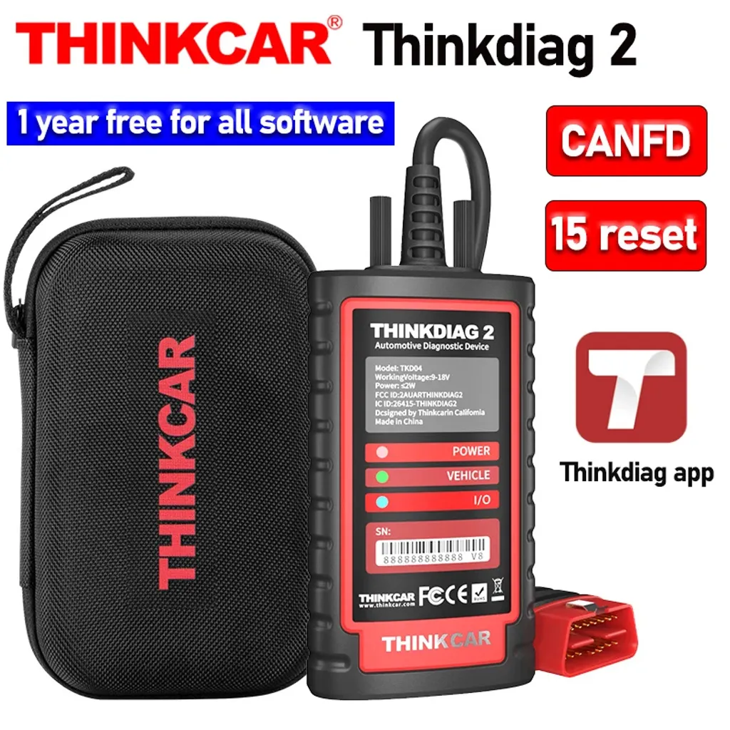 Scanner de diagnostic bidirectionnelle Bluetooth rouge OBD2 multi-marques